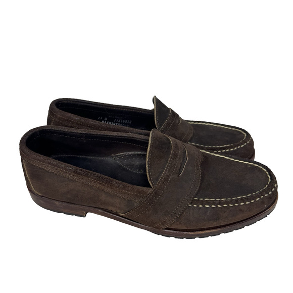 Polo Ralph Lauren Brown Suede Penny Loafers Men’s Size 11 Made in USA Moc Toe main image 6